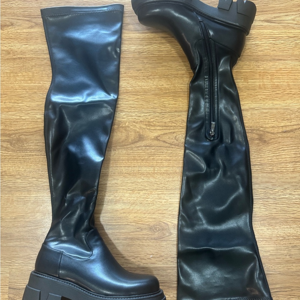 Black Over-the-Knee Women's Boots